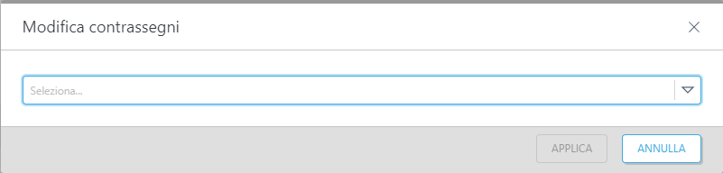 Modifica contrassegni Modifica contrassegni