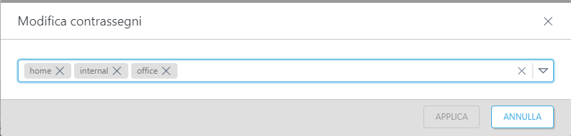 Annulla l’assegnazione dei tag Annulla l’assegnazione dei tag