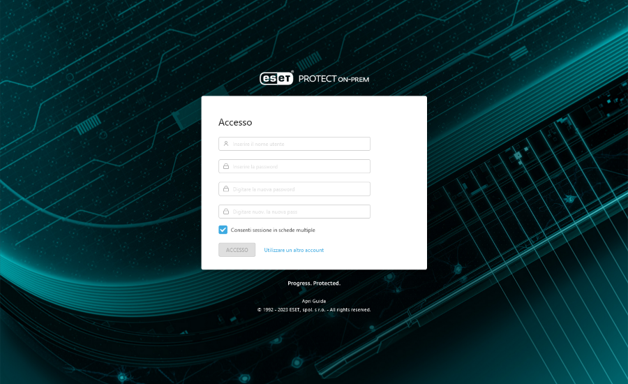 Cambia password di ESET PROTECT On-Prem Cambia password di ESET PROTECT On-Prem