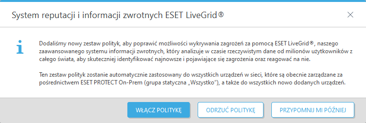 System reputacji i informacji zwrotnych ESET LiveGrid® System reputacji i informacji zwrotnych ESET LiveGrid®