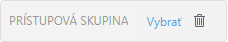 Tlačidlo filtra Prístupová skupina