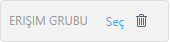 Gruba Erişim filtre düğmesi
