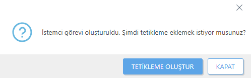 Tetikleme oluştur.