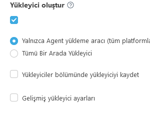 Yükleyici oluştur