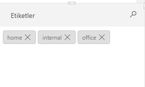 Etiketler bölümündeki mevcut etiketler Etiketler bölümündeki mevcut etiketler