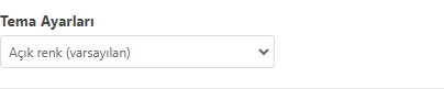 Tema ayarları