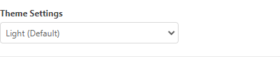 Theme settings Theme settings