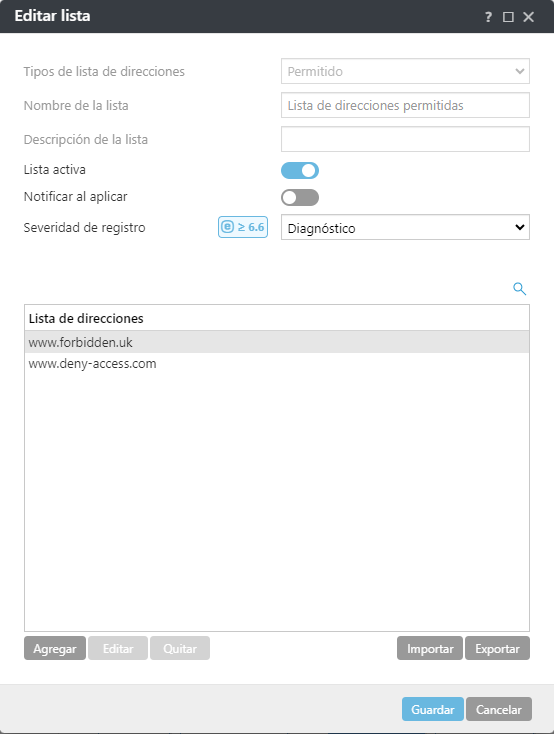 Editar ejemplo de lista. Editar ejemplo de lista.