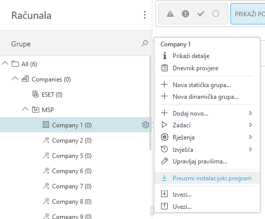 Preuzmite instalacijski program u odjeljku Računala. Preuzmite instalacijski program u odjeljku Računala.