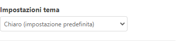 Impostazioni tema