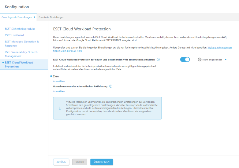 ESET Cloud Workload Protection einrichten ESET Cloud Workload Protection einrichten