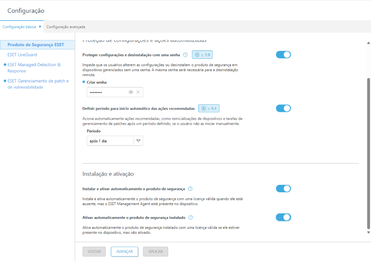 Configure o produto de segurança ESET. Configure o produto de segurança ESET.