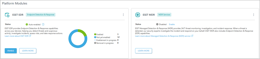 ESET EDR, ESET MDR kutucukları ESET EDR, ESET MDR kutucukları