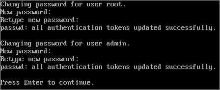 Virtual machine password change process