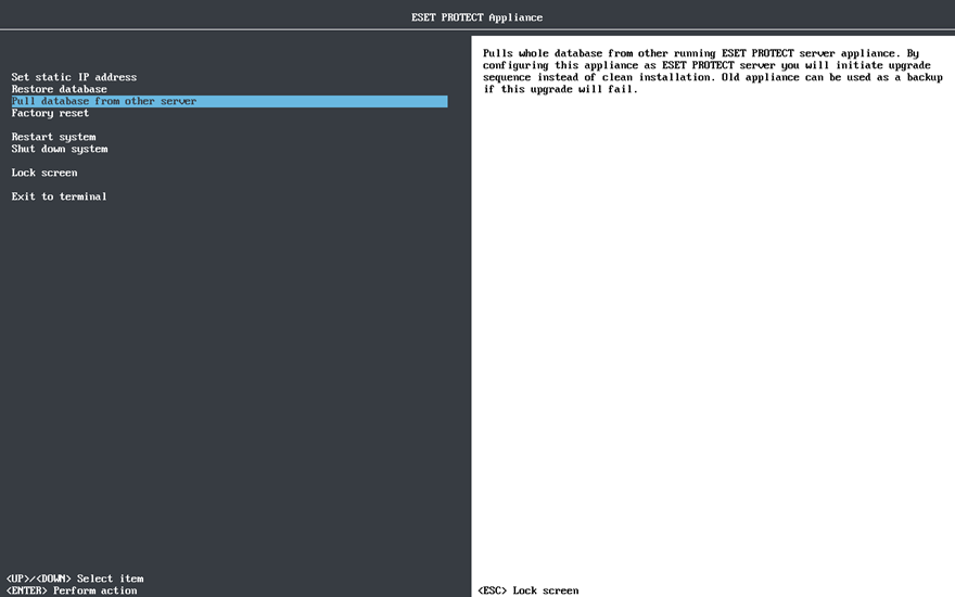 Pull database from other server.