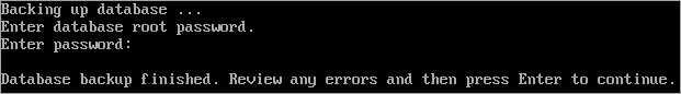 Processo di backup del database