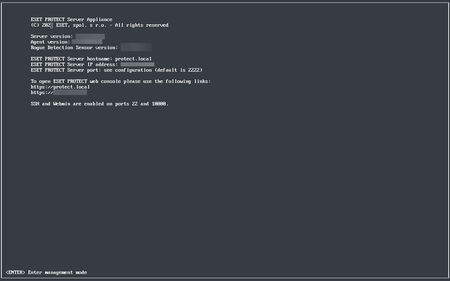 SSH 和 Webmin 在端口 22 和 10000 上已启用。