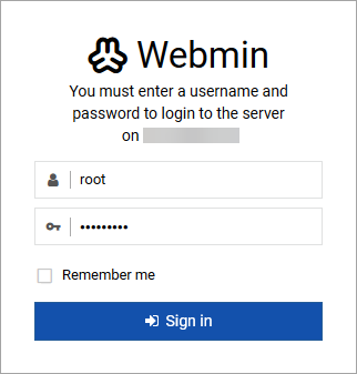 Webmin 登录 Webmin 登录