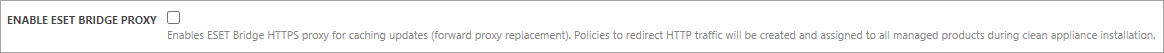 Habilitar proxy de ESET Bridge