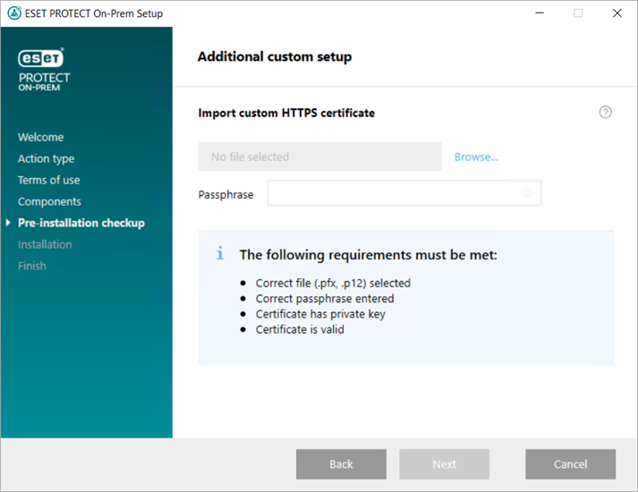 Importe un certificado HTTPS personalizado para acceder a Web Console. Importe un certificado HTTPS personalizado para acceder a Web Console.