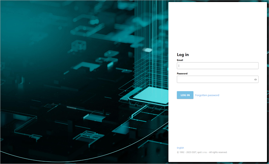 Log in to ESET PSA plugin